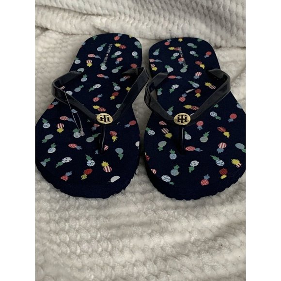 NWT Women’s sandals Size 9 Tommy Hilfirger Bleigh-C mini pineapples Dark Blue - Picture 12 of 12